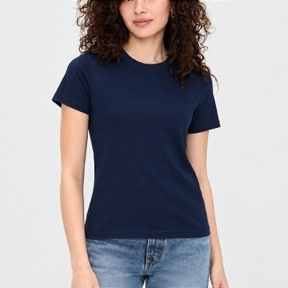 Cotton Citizen Dark Navy Blue Classic Americana Capsule Minimalist Tee Shirt XS